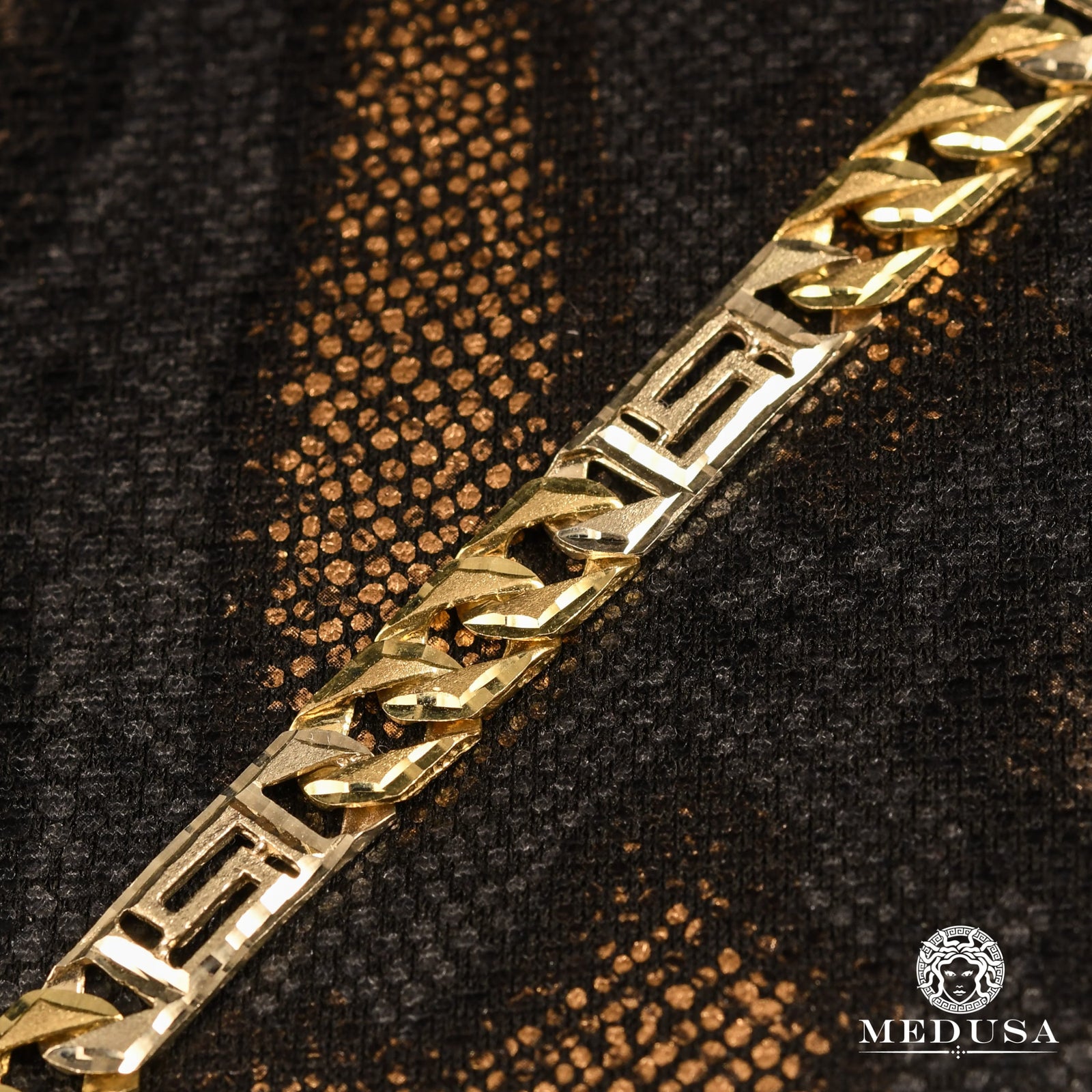 Bracelet en Or 10K | Bracelet Homme 10mm Bracelet Gianni M2