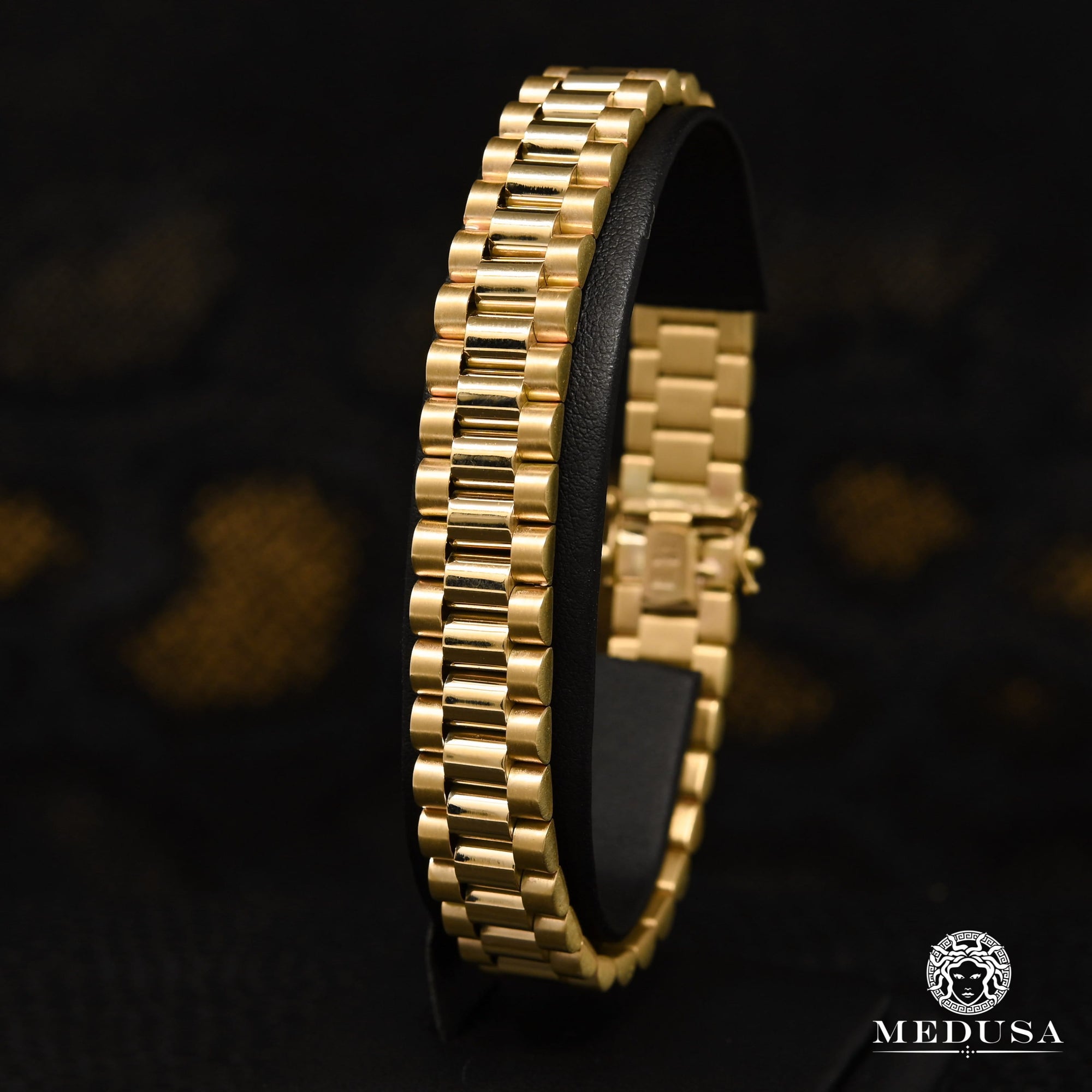 Bracelet en Or 10K | Bracelet Homme 11mm Bracelet Rolex 9’’ / Or Jaune