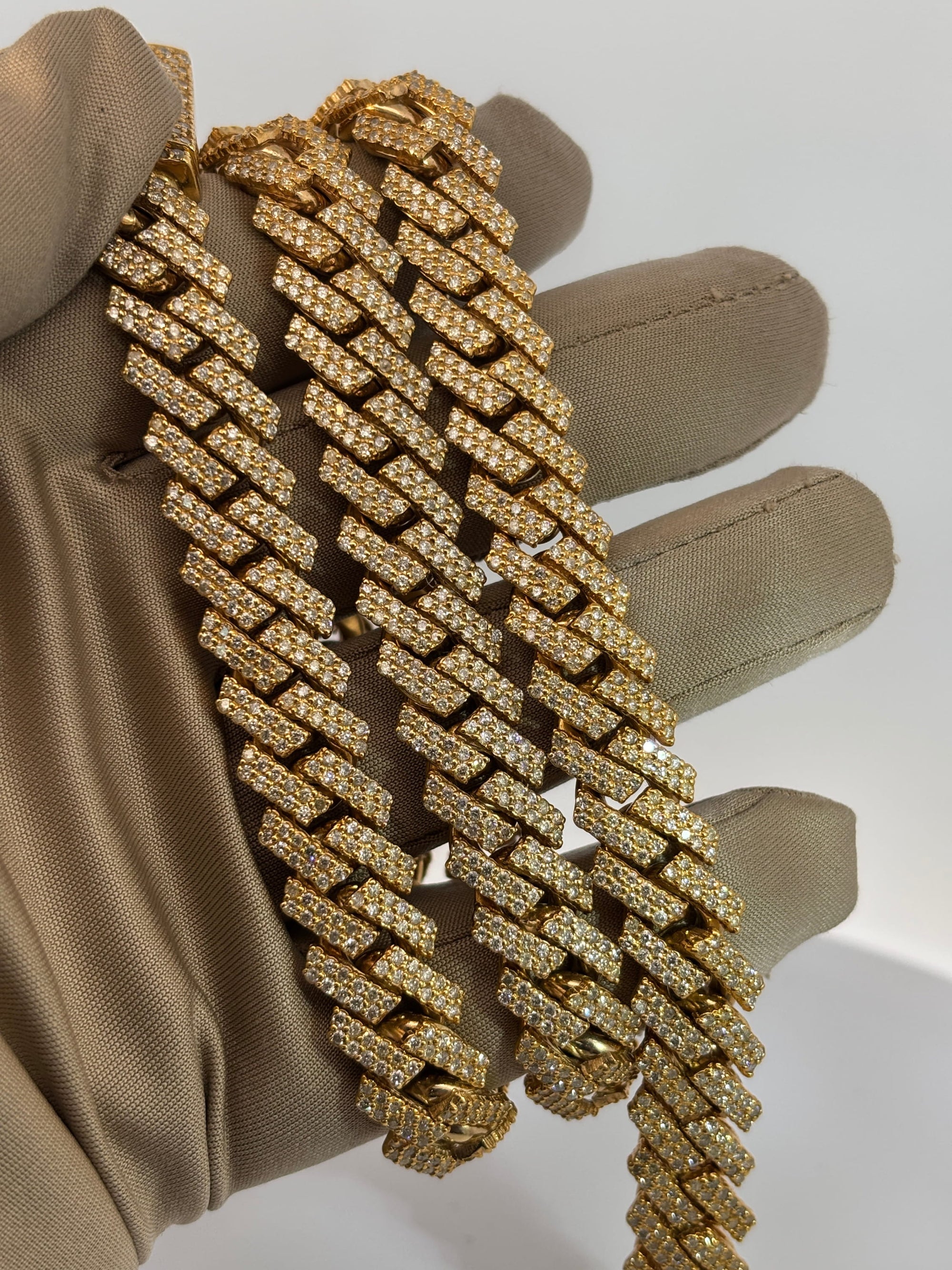 Bijoux Liquidation | Neuf 12.5mm cuban prong diamant