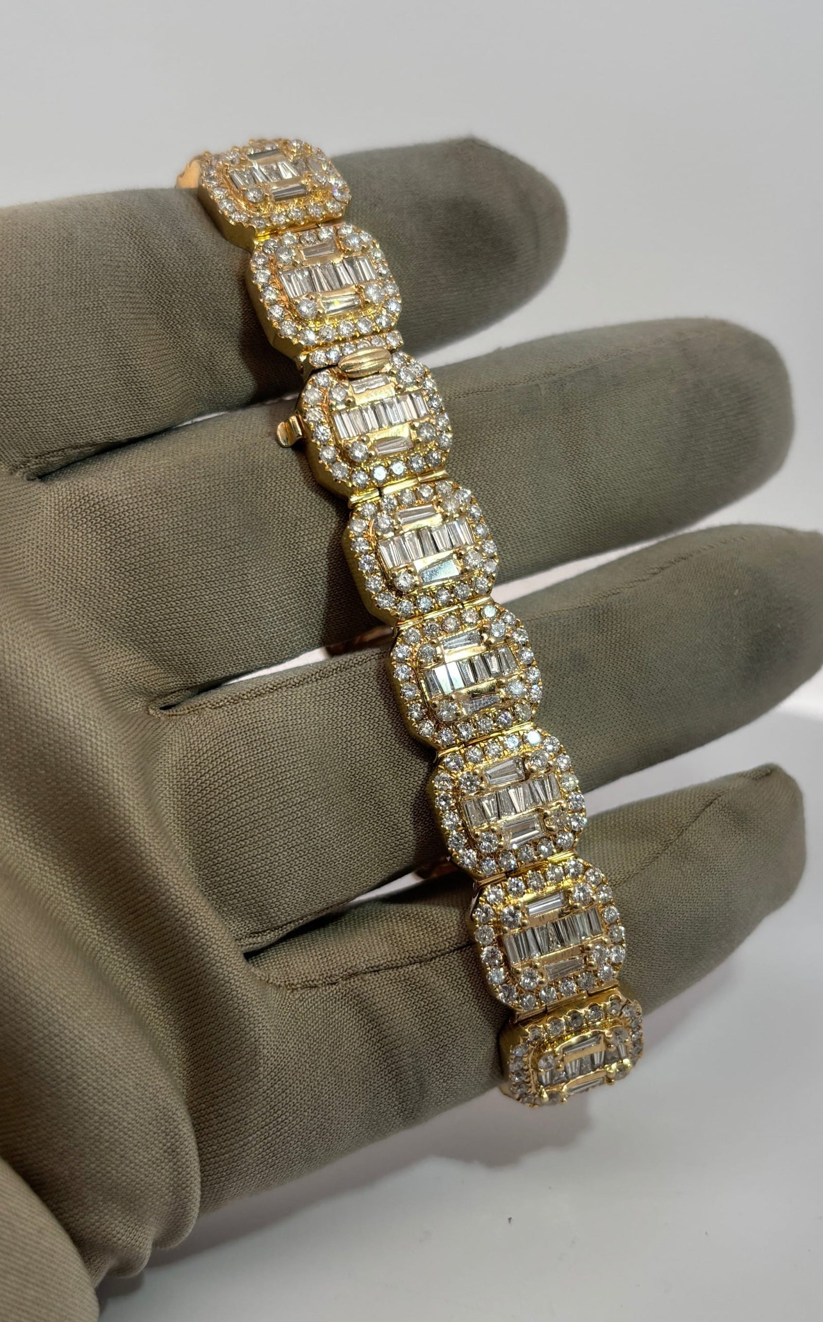 13mm bracelet tennis square diamant