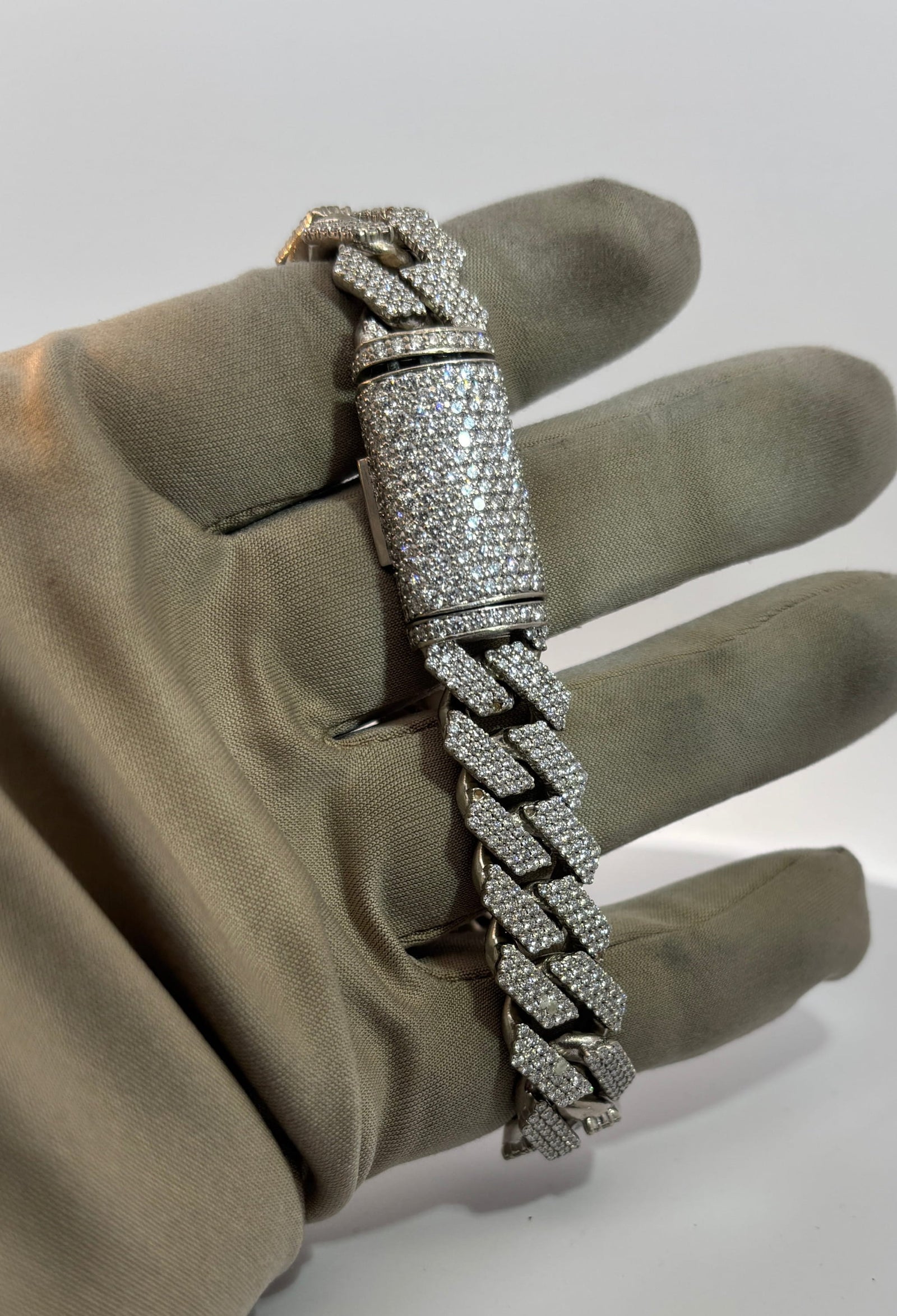 15mm bracelet cuban diamant