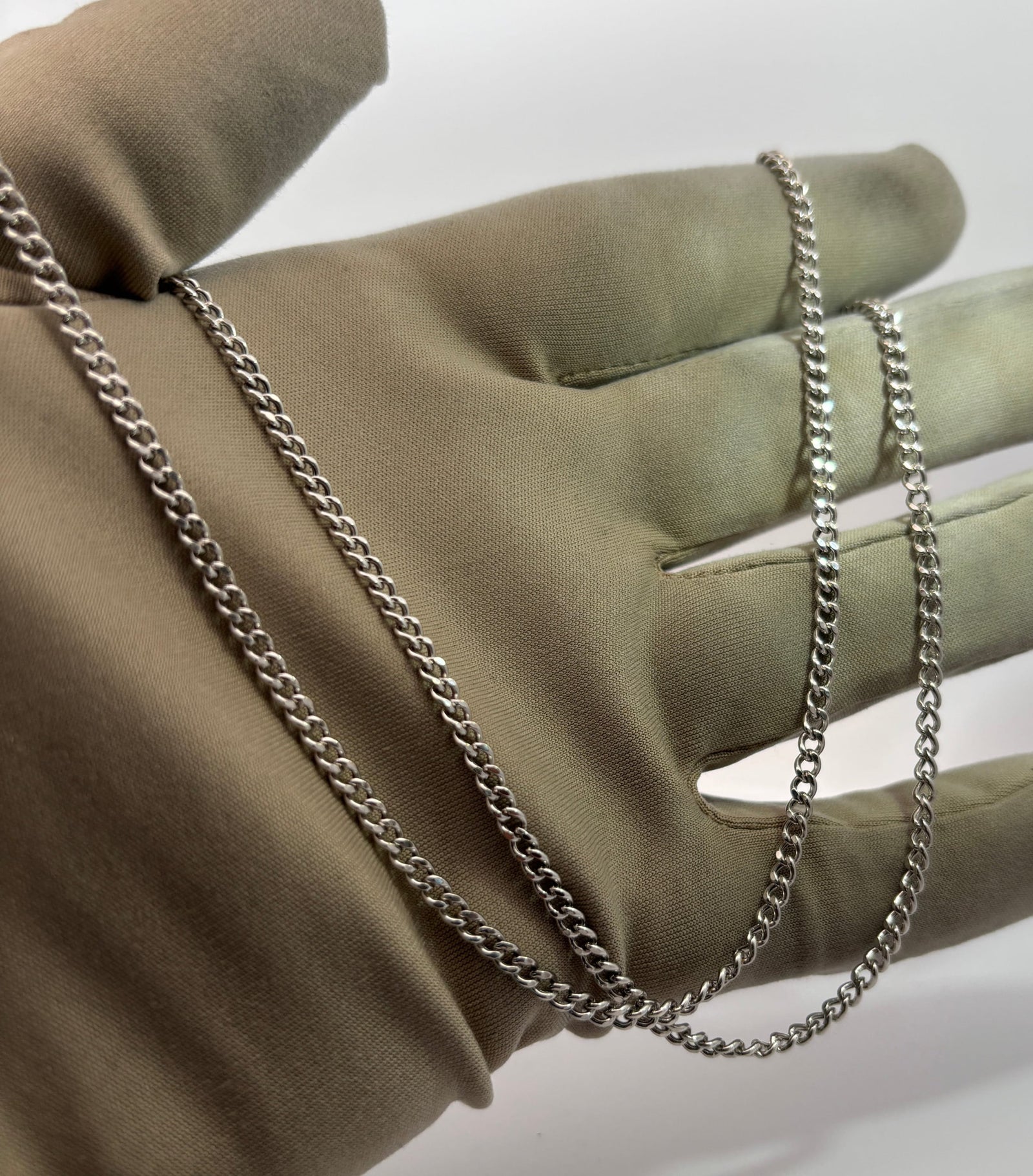 Bijoux Seconde Main | Remise à Neuf 3mm Cuban or blanc