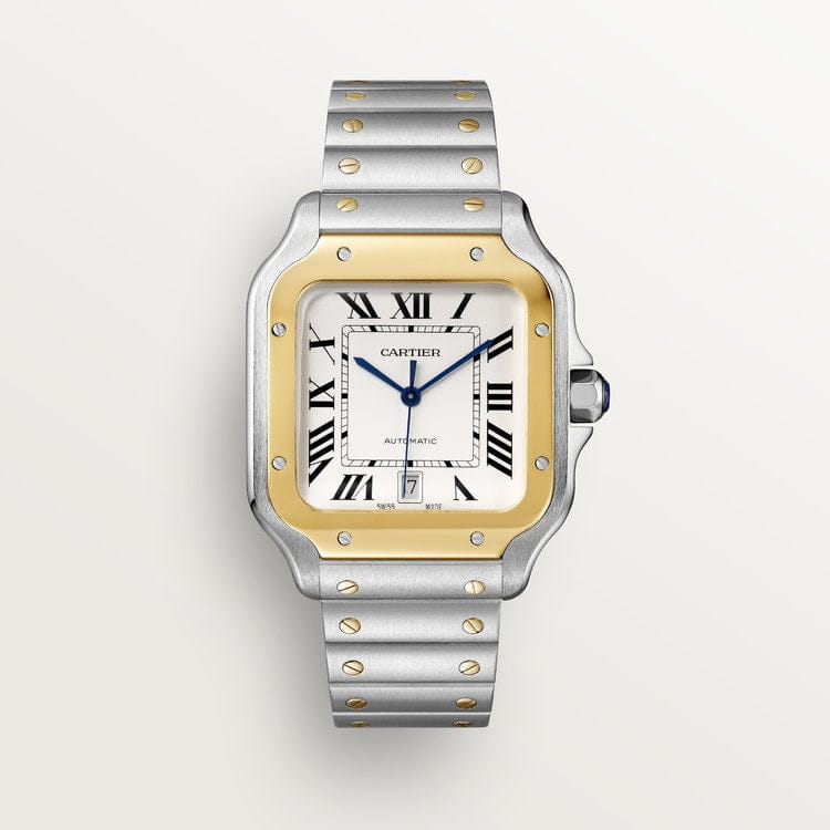Montre Cartier | Montre Homme 40mm Cartier Santos 100 - 2 Tons Or 2 Tons
