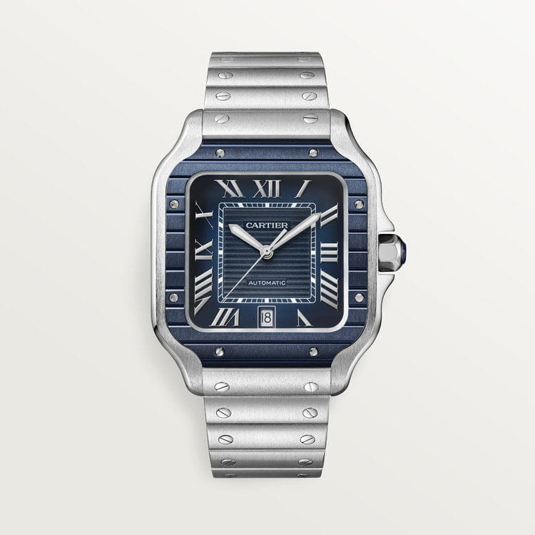 Montre Cartier | Montre Homme 40mm Cartier Santos 100 XL - Full Blue Bezel Stainless