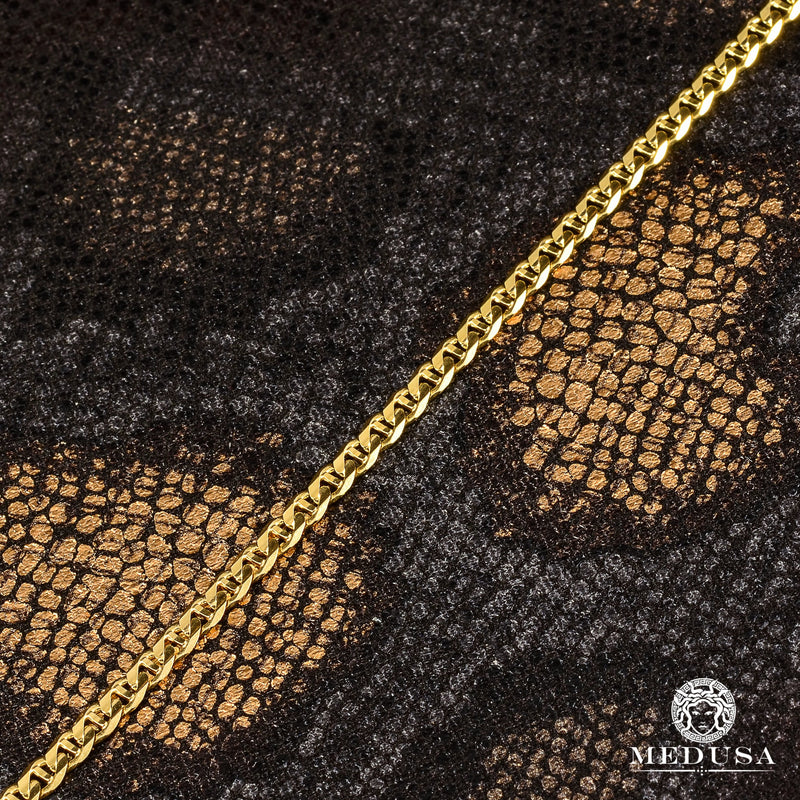 Bracelet en Or 10K | Bracelet Homme 4mm Bracelet Mariner Full