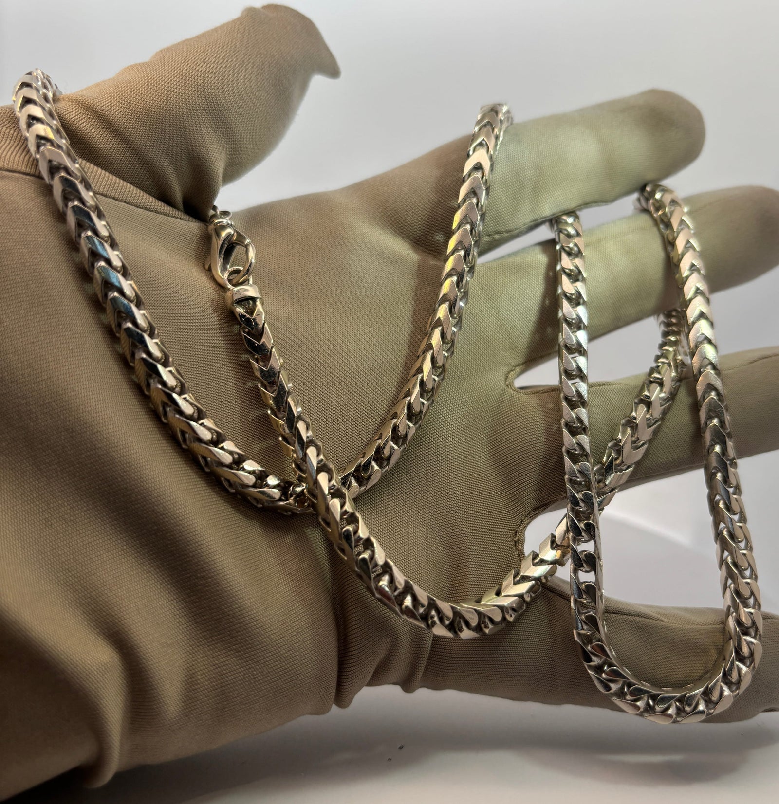 5mm franco Solid Or Blanc