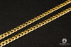 Bracelet en Or 10K | Bracelet Homme 7mm Bracelet Cuban Link Solid 8,5’’ / Or Jaune