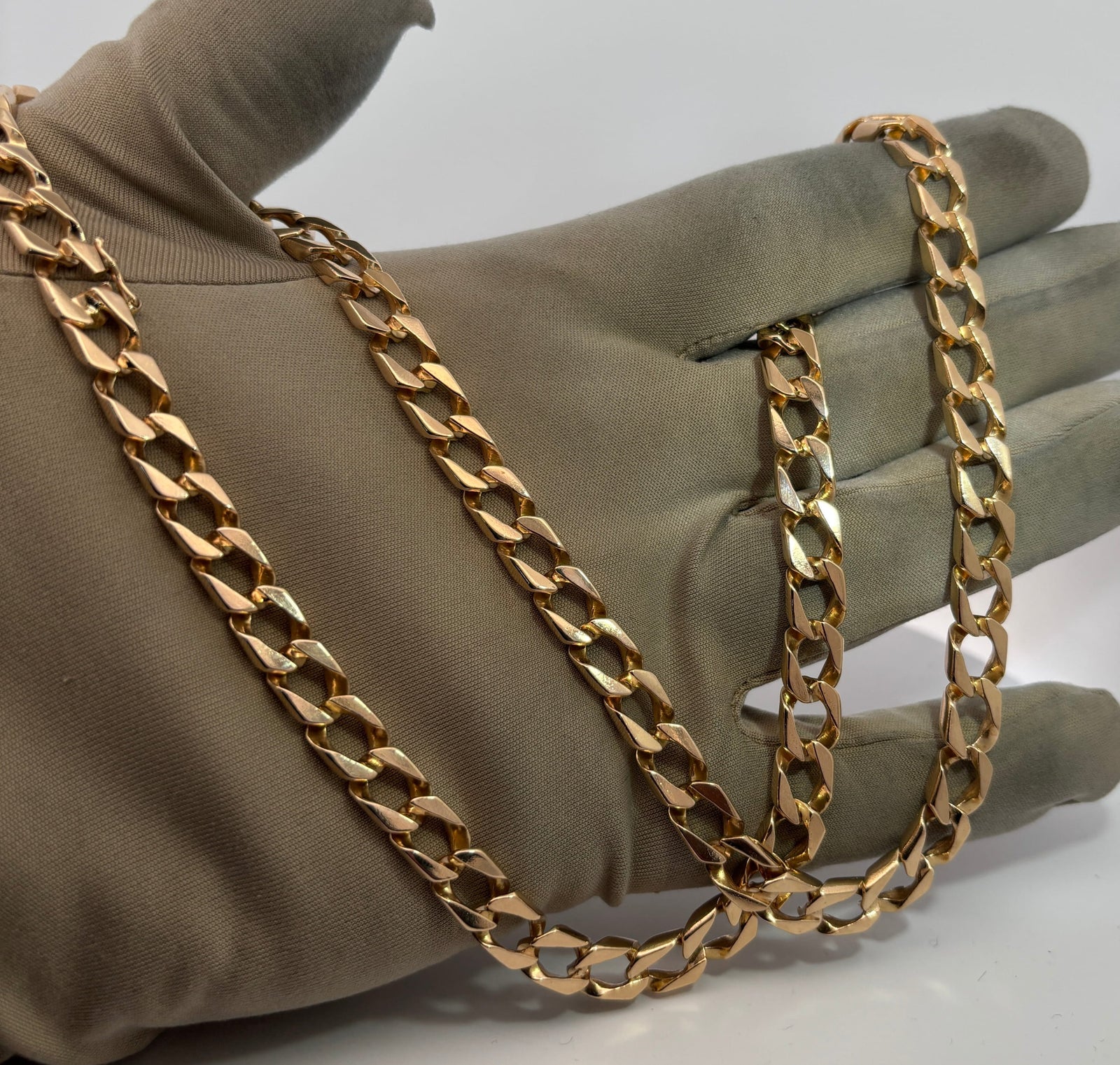 Bijoux Seconde Main | Remise à Neuf 8mm concave curb solid 14k