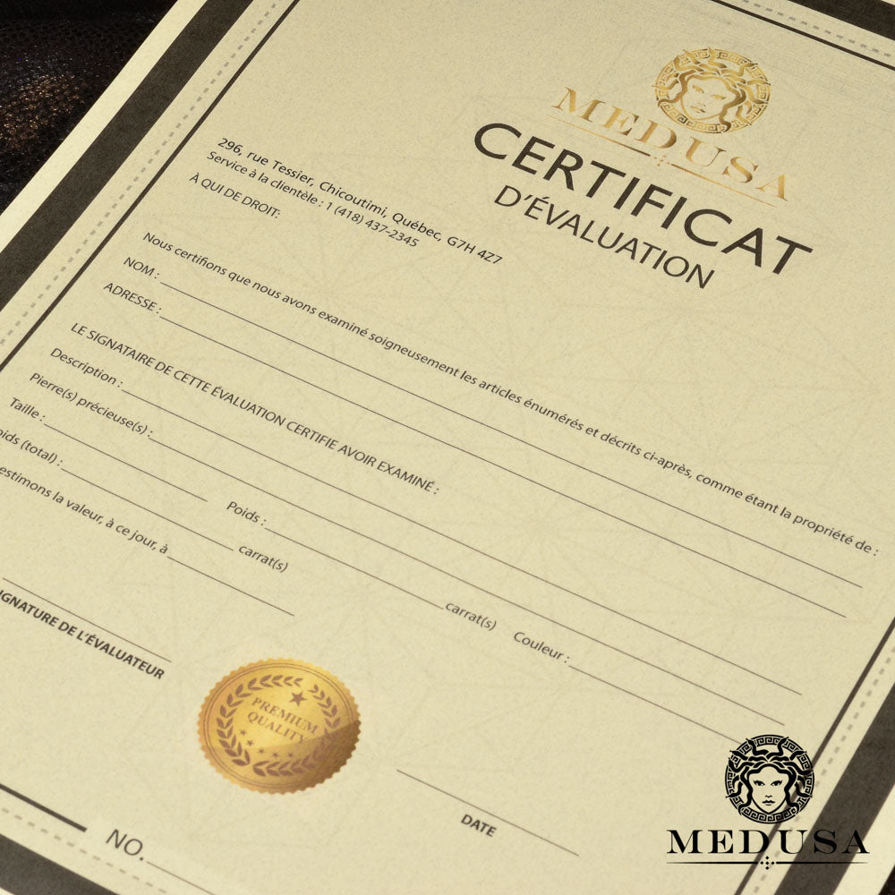 Certificat d'Évaluation pour Bijoux Or et Diamant