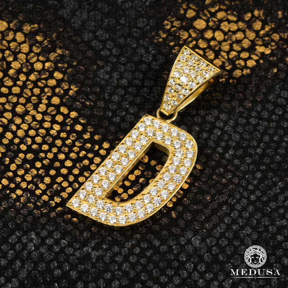 Pendentif Sur Mesure Lettre D Or Jaune 10K