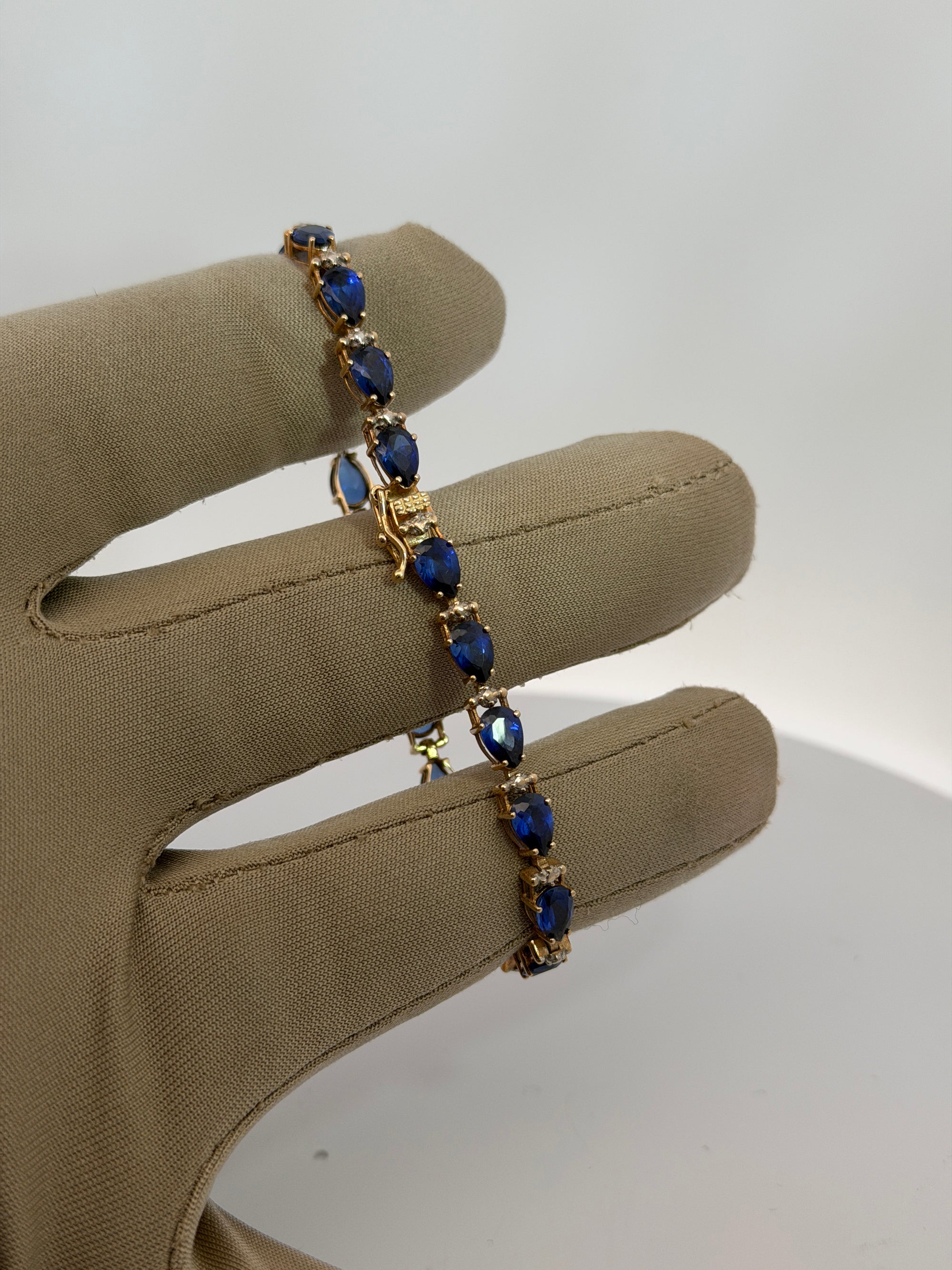 Bracelet tennis saphir