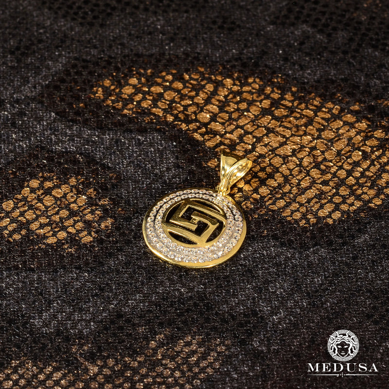 Pendentif en Or 10K | Médaillon Aegis F2 Or Jaune