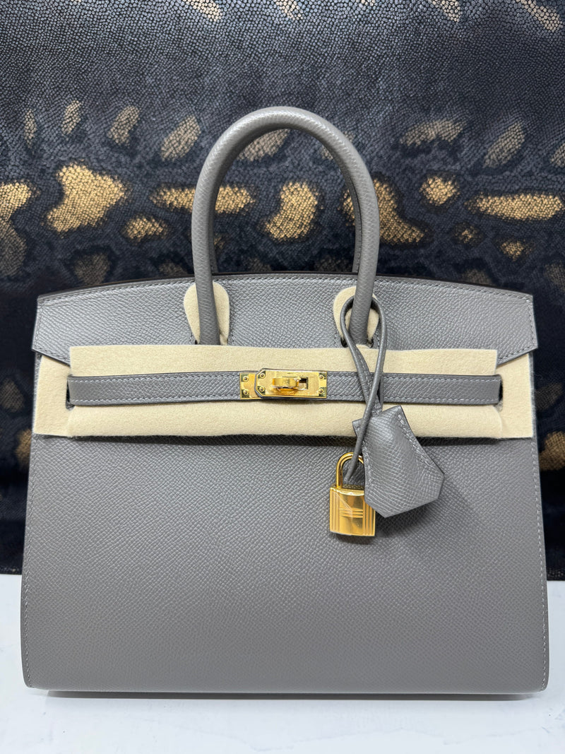 Hermès | Sacs à Main Birkin 25 Epsom Gris Meyer Gold Hardware