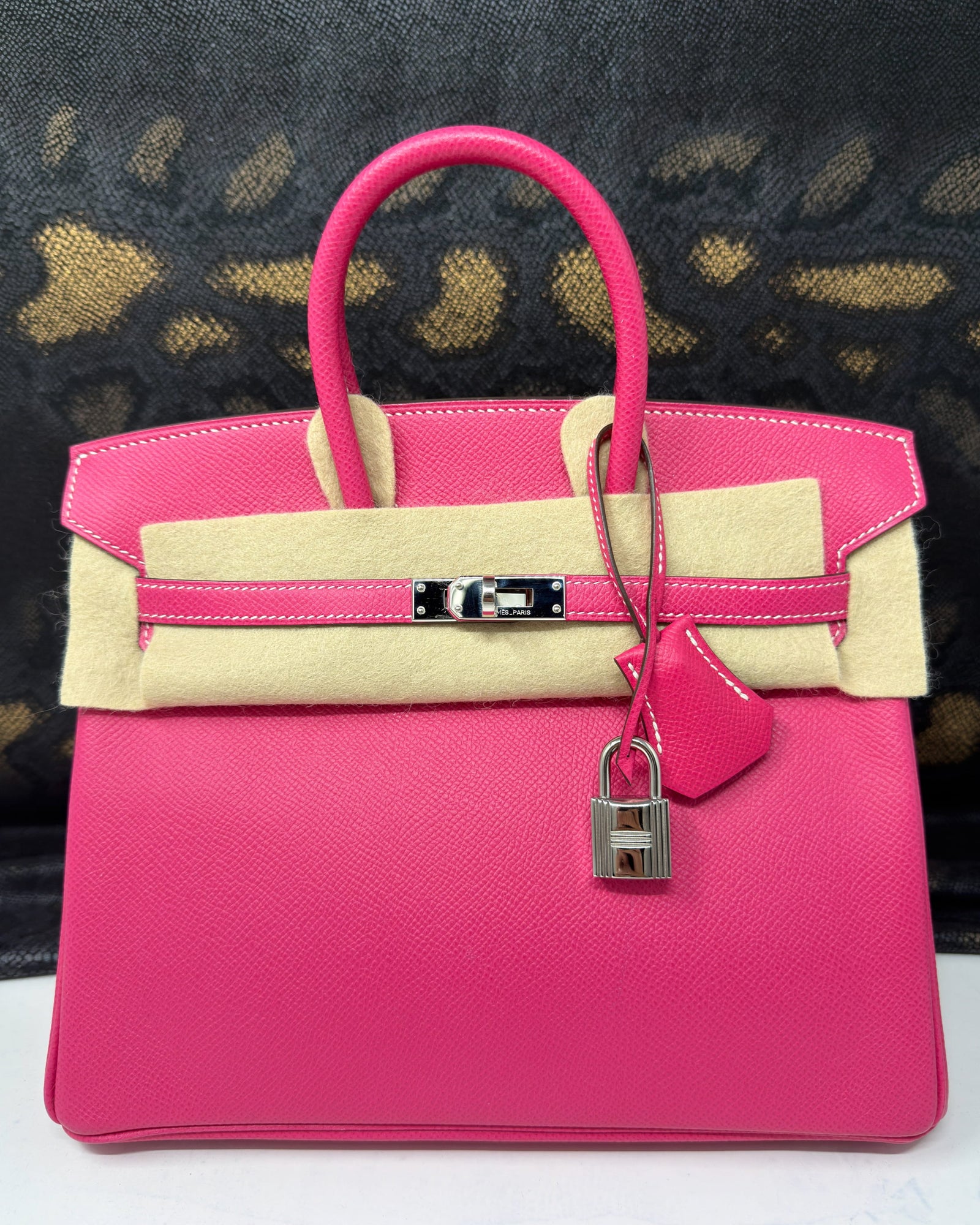 Birkin 25 Epsom Rose Tyrien Palladium Hardware