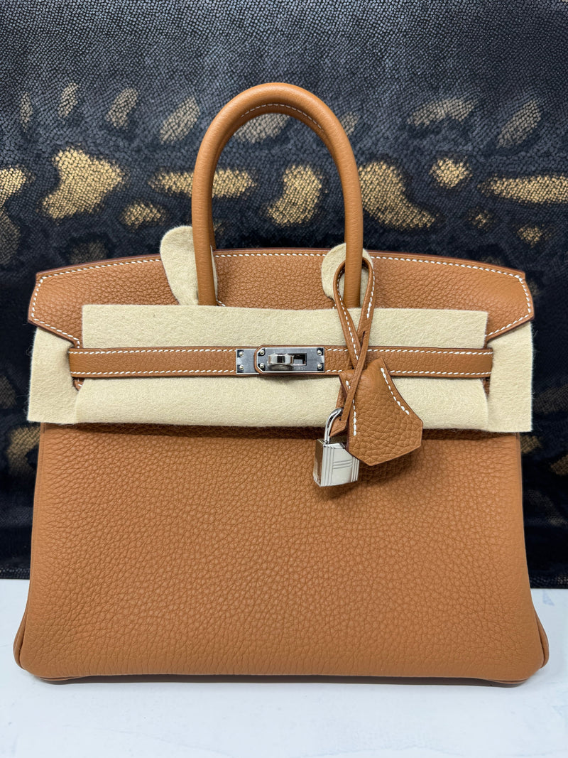 Hermès | Sacs à Main Birkin 25 Togo Gold Leather Palladium Hardware