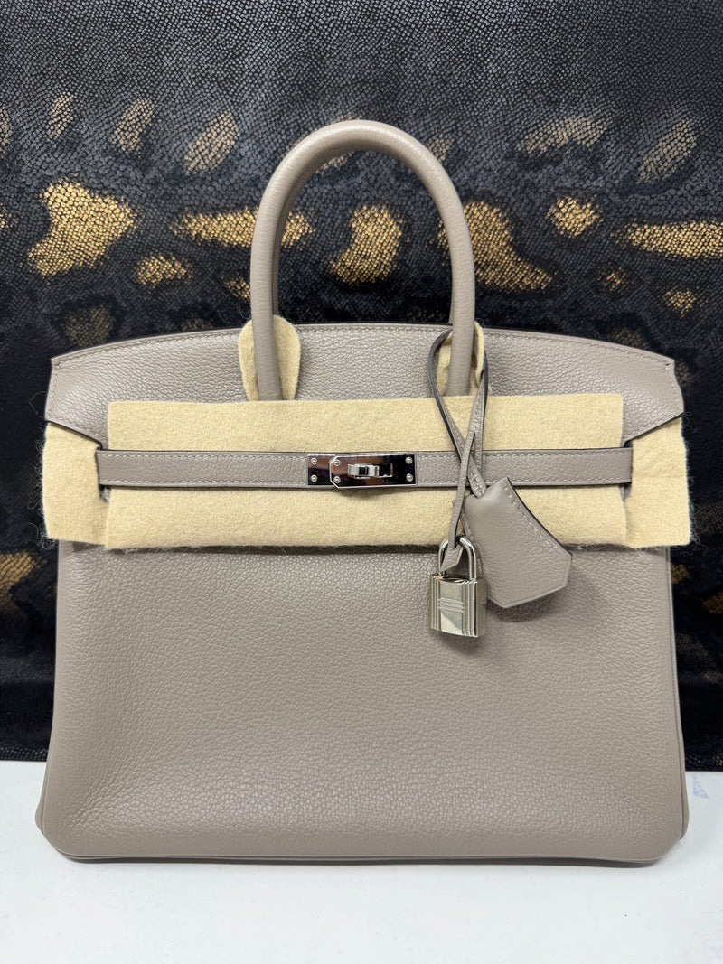 Hermès | Sacs à Main Birkin 25 Togo Gris Asphalte Palladium Hardware