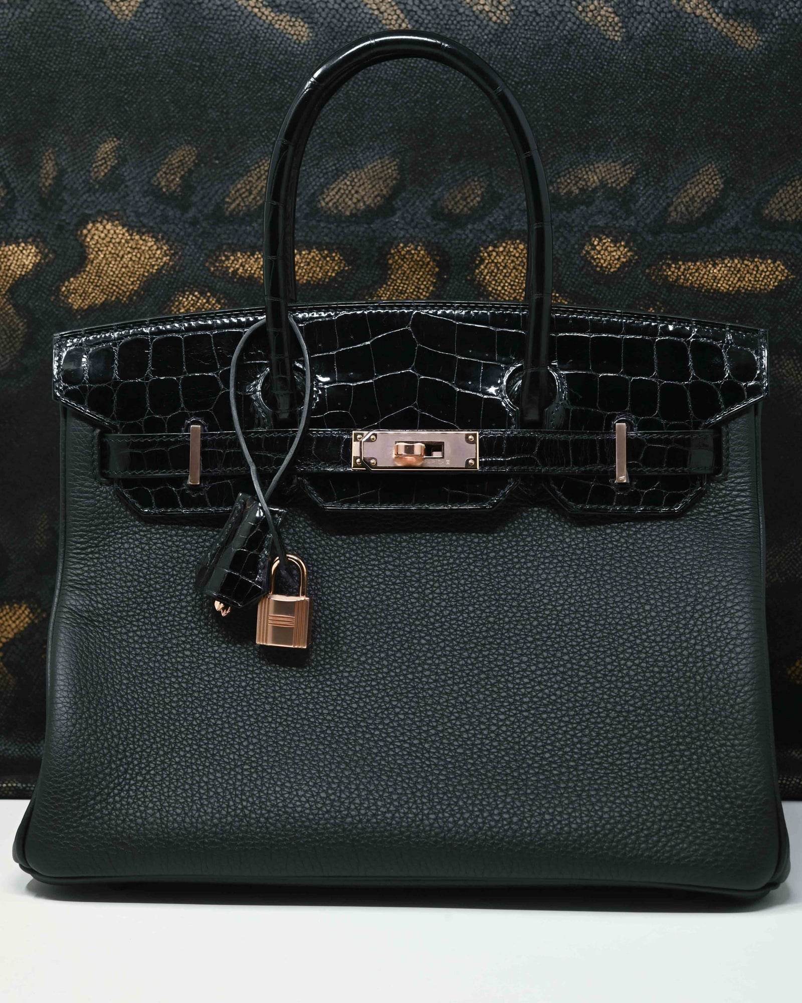 Birkin 30 Crocodile Black Rose Gold Hardware - BRAND NEW