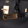 Hermès | Sacs à Main Birkin 30 Crocodile Black Rose Gold Hardware - BRAND NEW
