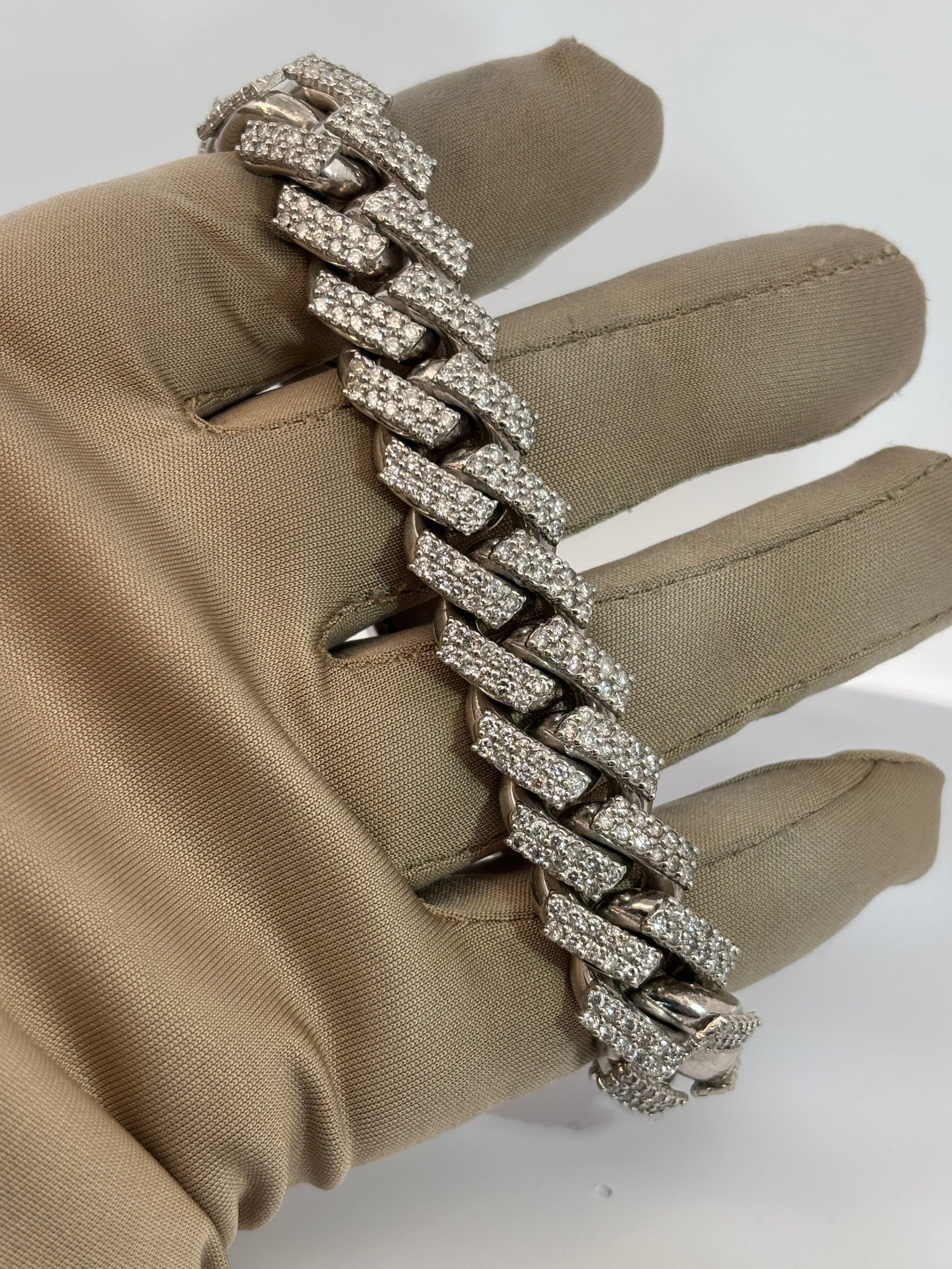 Bijoux Liquidation | Neuf Bracelet 16.5mm Cuban prong diamant
