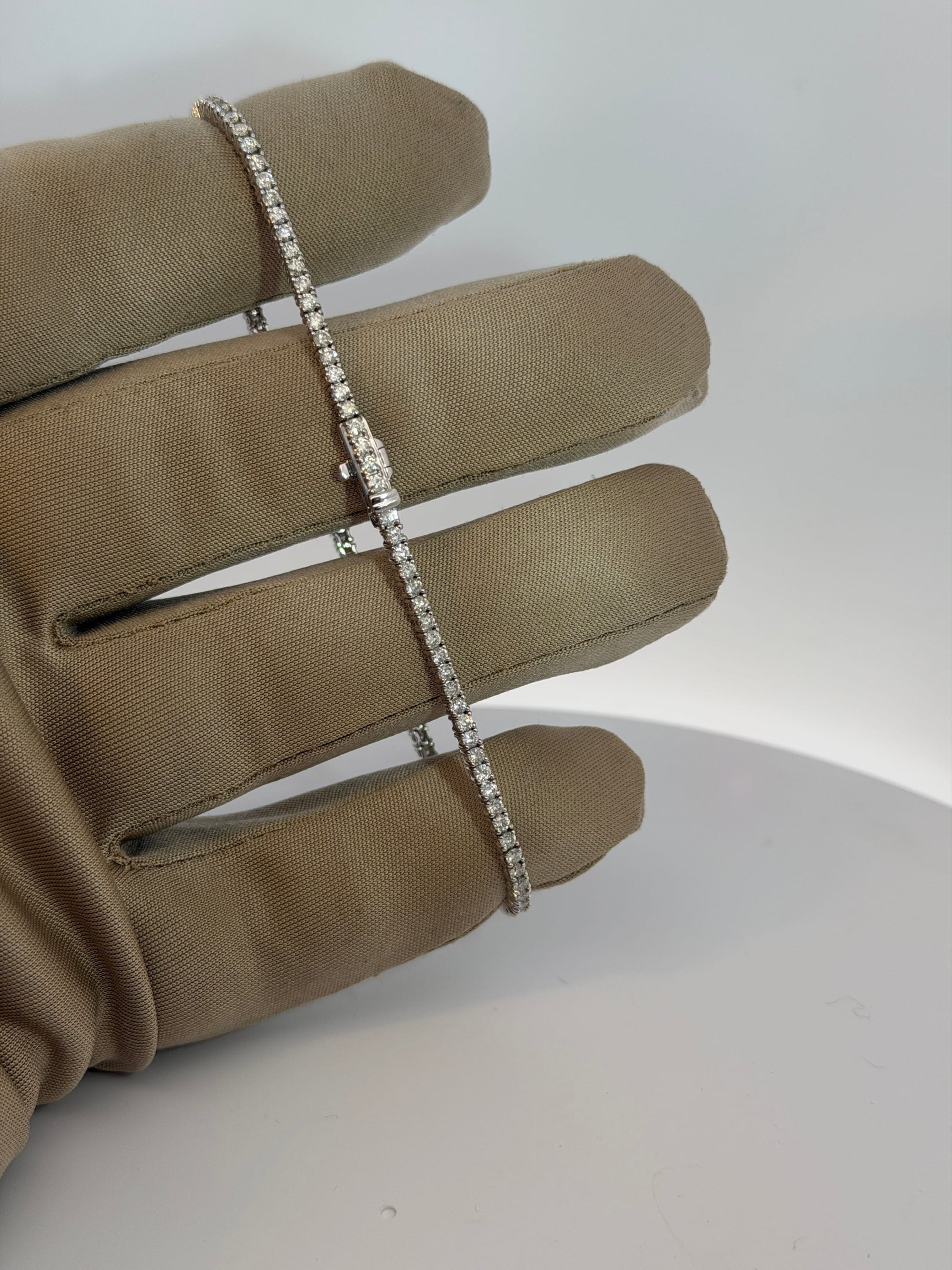 Bijoux Liquidation | Neuf Bracelet 2.2mm Tennis or blanc