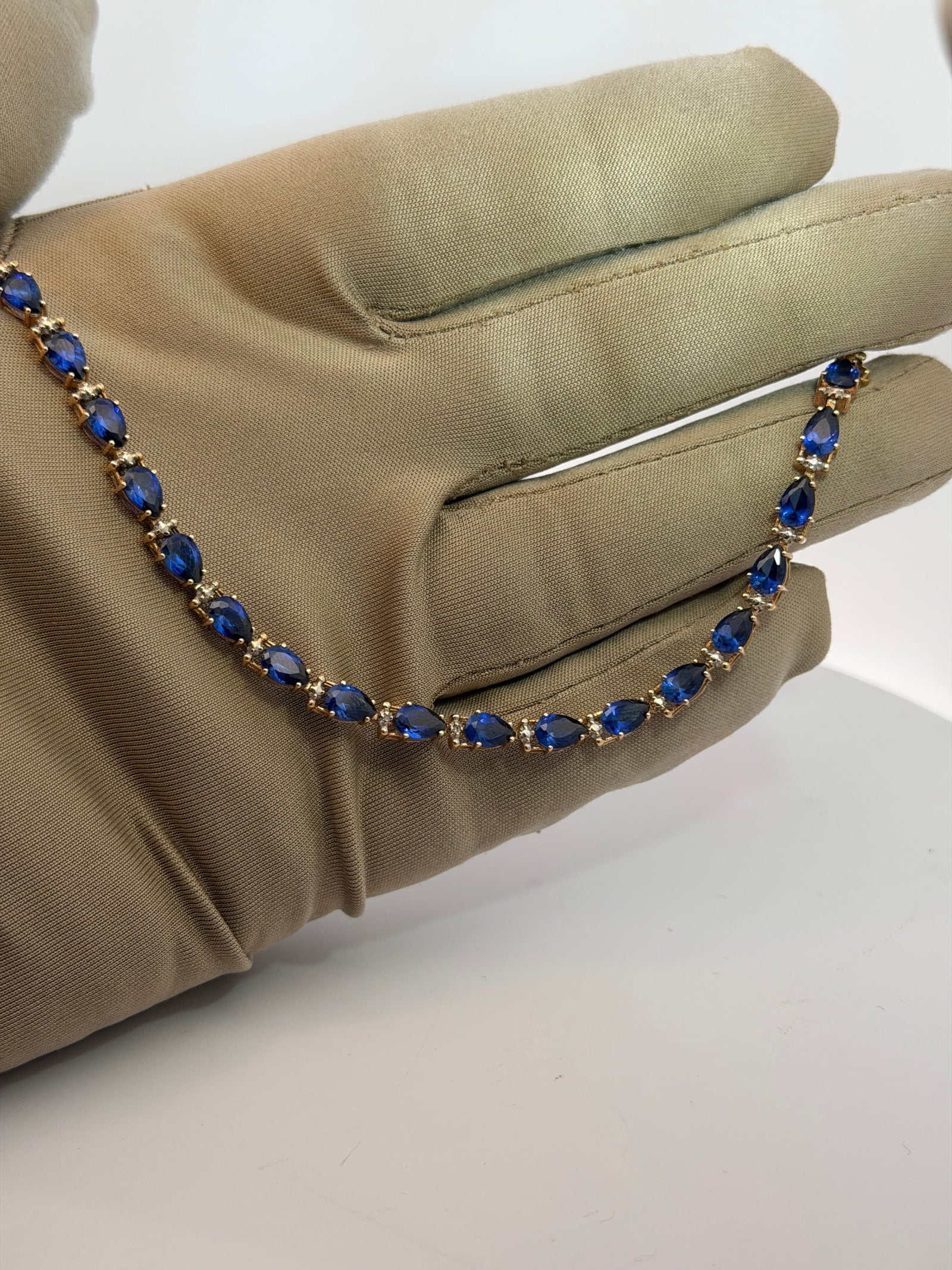 Bracelet tennis saphir