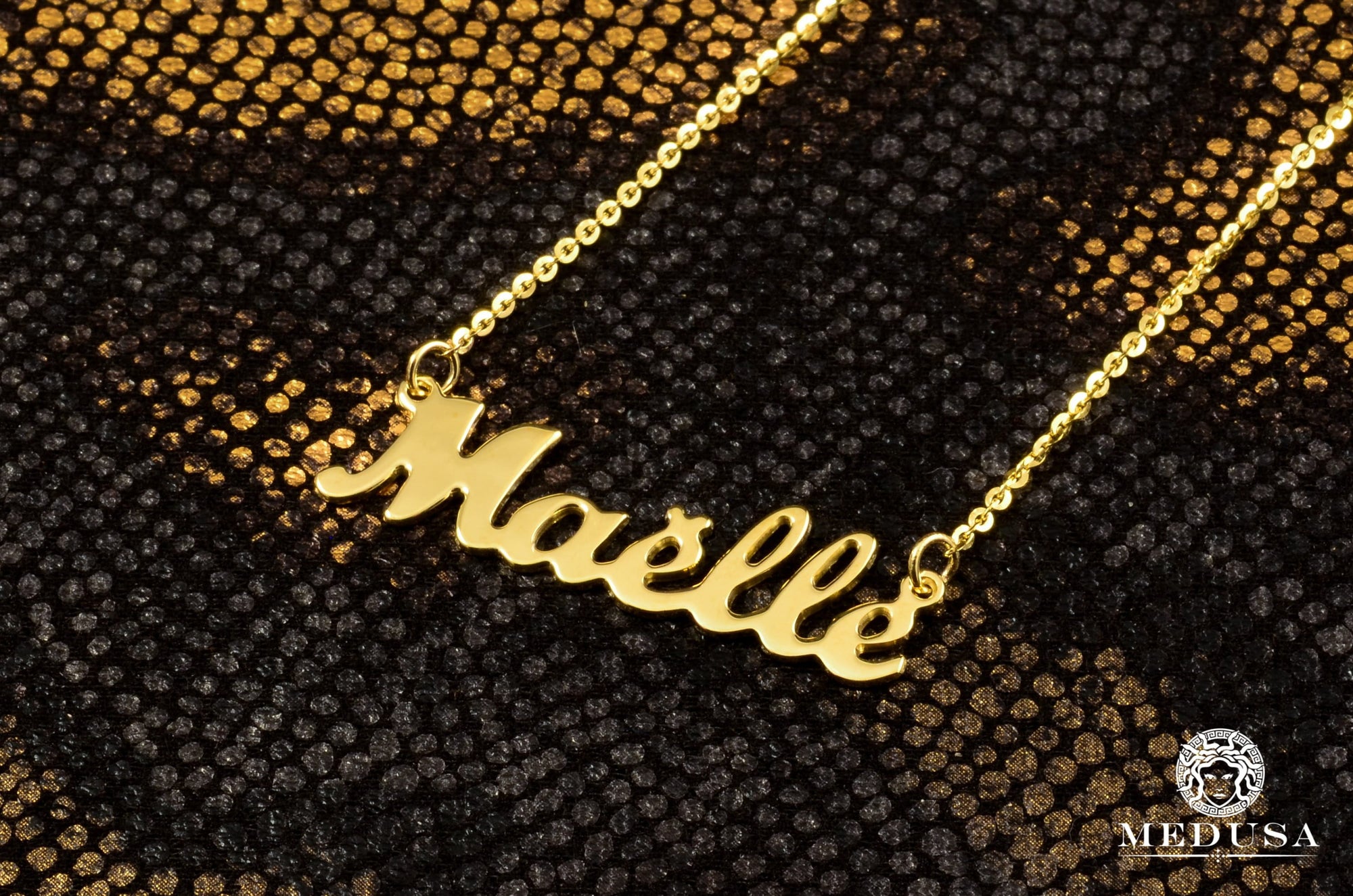 Collier en Or Custom | Bijoux Custom Collier Prénom Sur Mesure 10K / 14’’ / Or Jaune