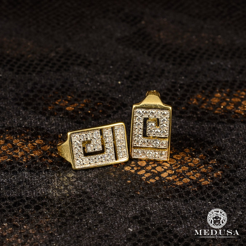Clip-On en Or 10K | Boucles d’Oreilles Deluxe F1 Or Jaune