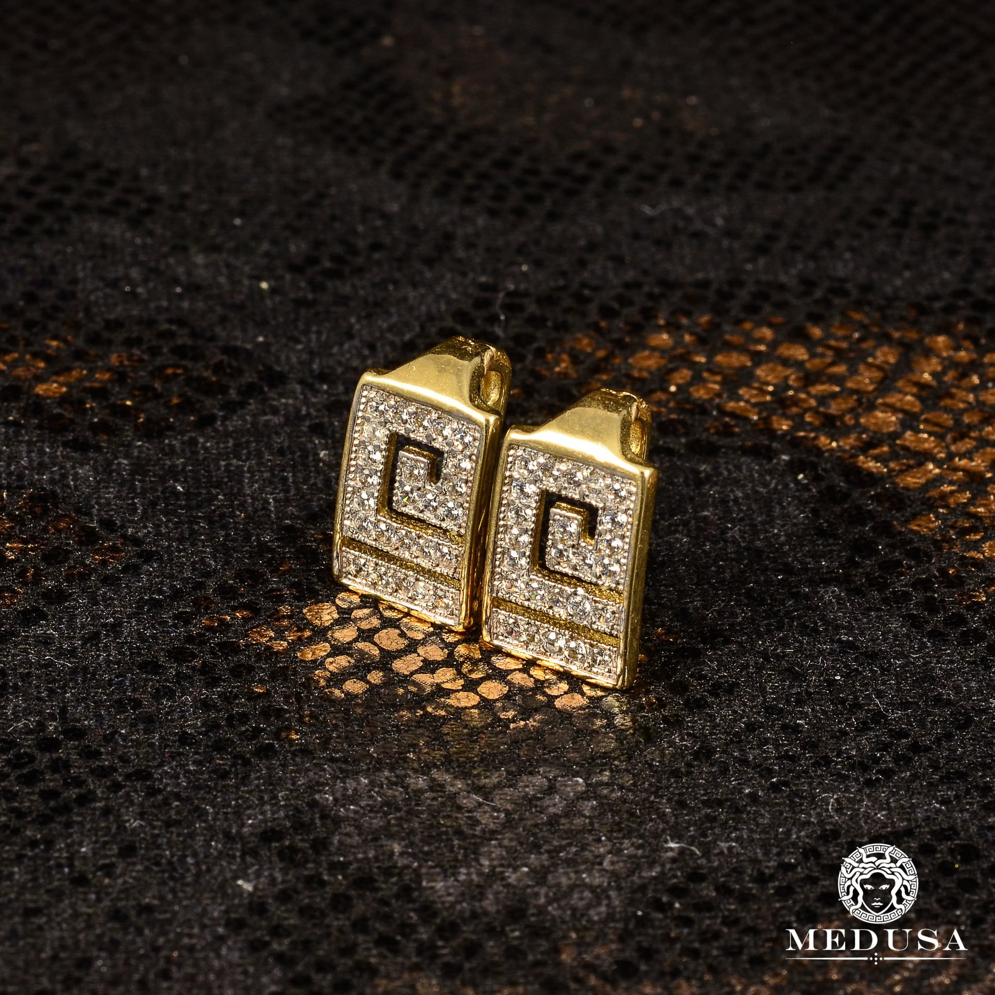 Clip-On en Or 10K | Boucles d’Oreilles Deluxe F1 Or Jaune