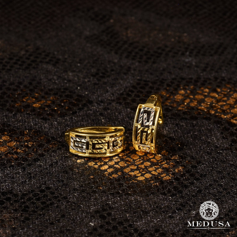Clip-On en Or 10K | Boucles d’Oreilles Deluxe F5 Or 2 Tons