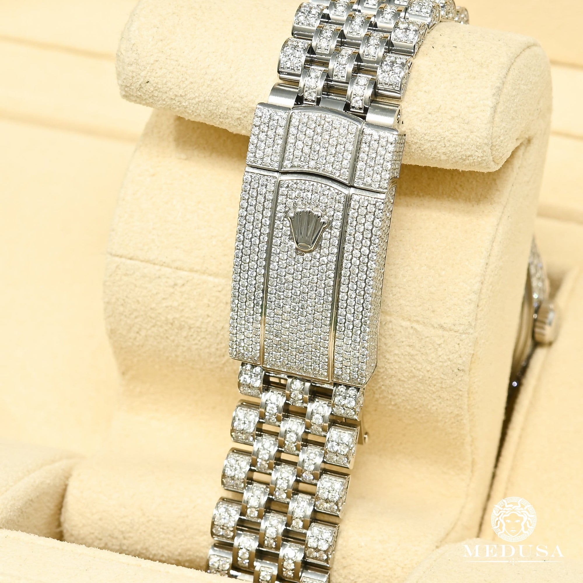 Montre Rolex | Montre Homme Rolex Datejust 41mm - Jubilee Full Honeycomb Baguette Inversed Stainless