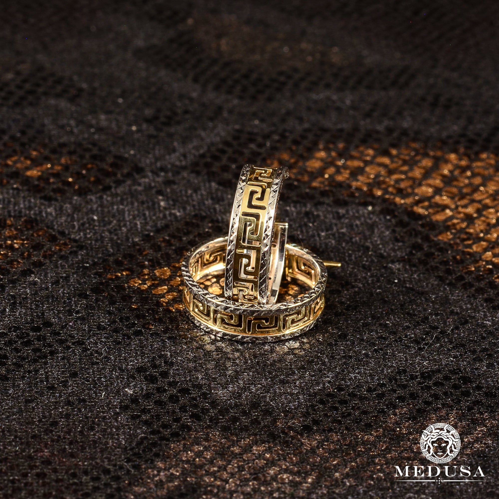 Anneaux en Or 10K | Boucles d’Oreilles Round F1 18mm / Or 2 Tons