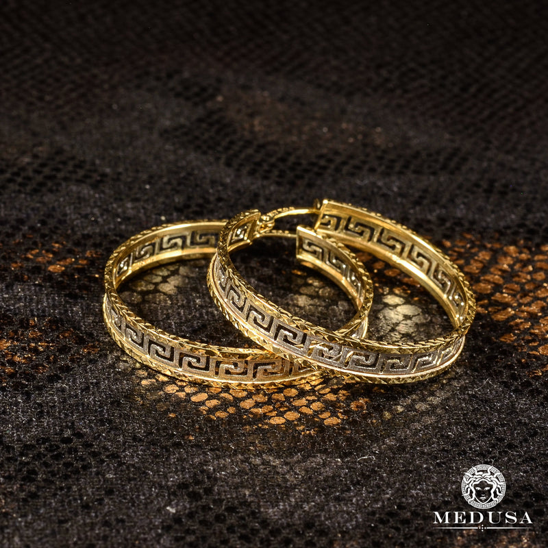 Anneaux en Or 10K | Boucles d’Oreilles Round F3 33mm / Or 2 Tons