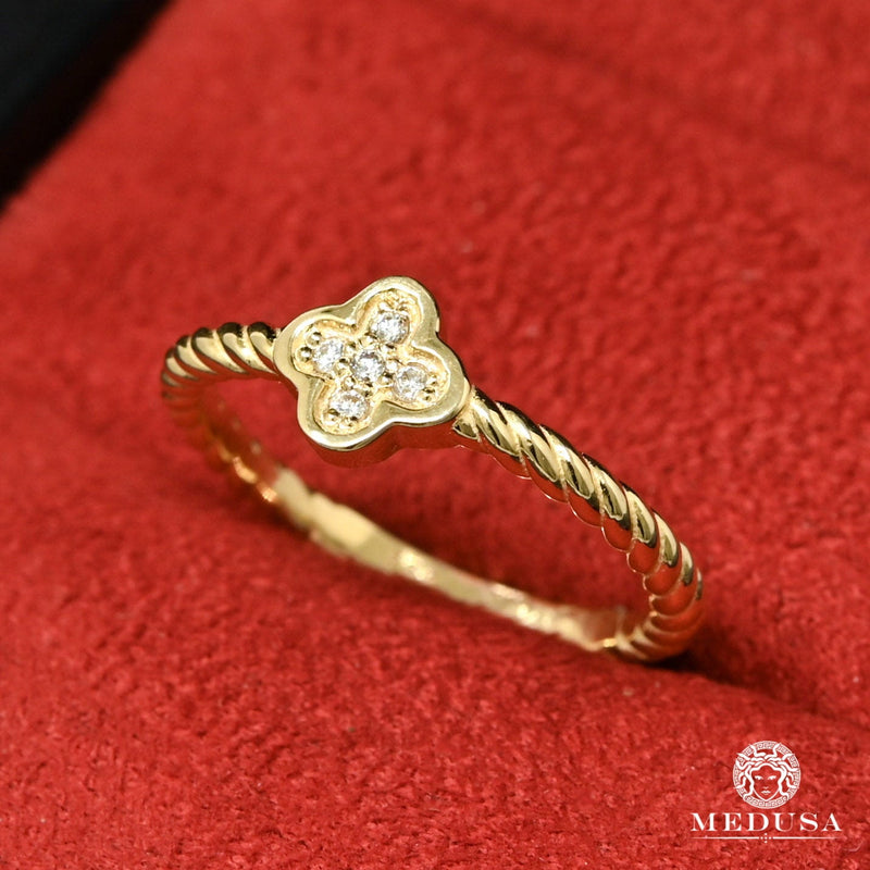 Bague à Diamants en Or 14K | Bague Fiançaille Solitaire F39 MA1054 Or Jaune