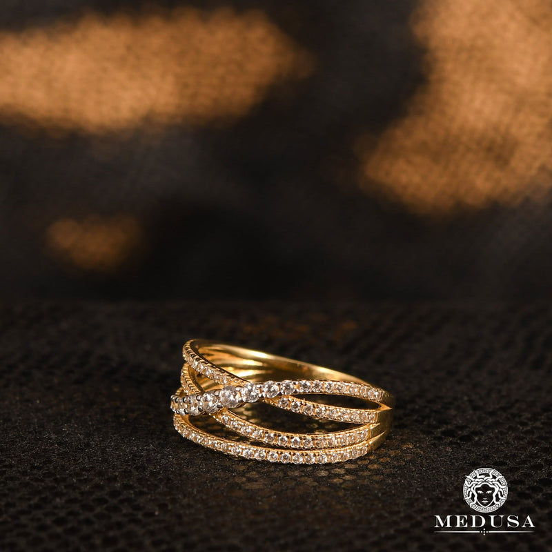 Bague en Or 10K | Bague Femme Spiral F2 - Fashion