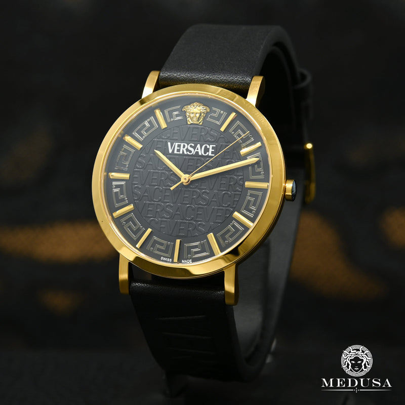 Montre Versace | Montre Homme Versace Greca Slim VE8Q00224 Or Jaune