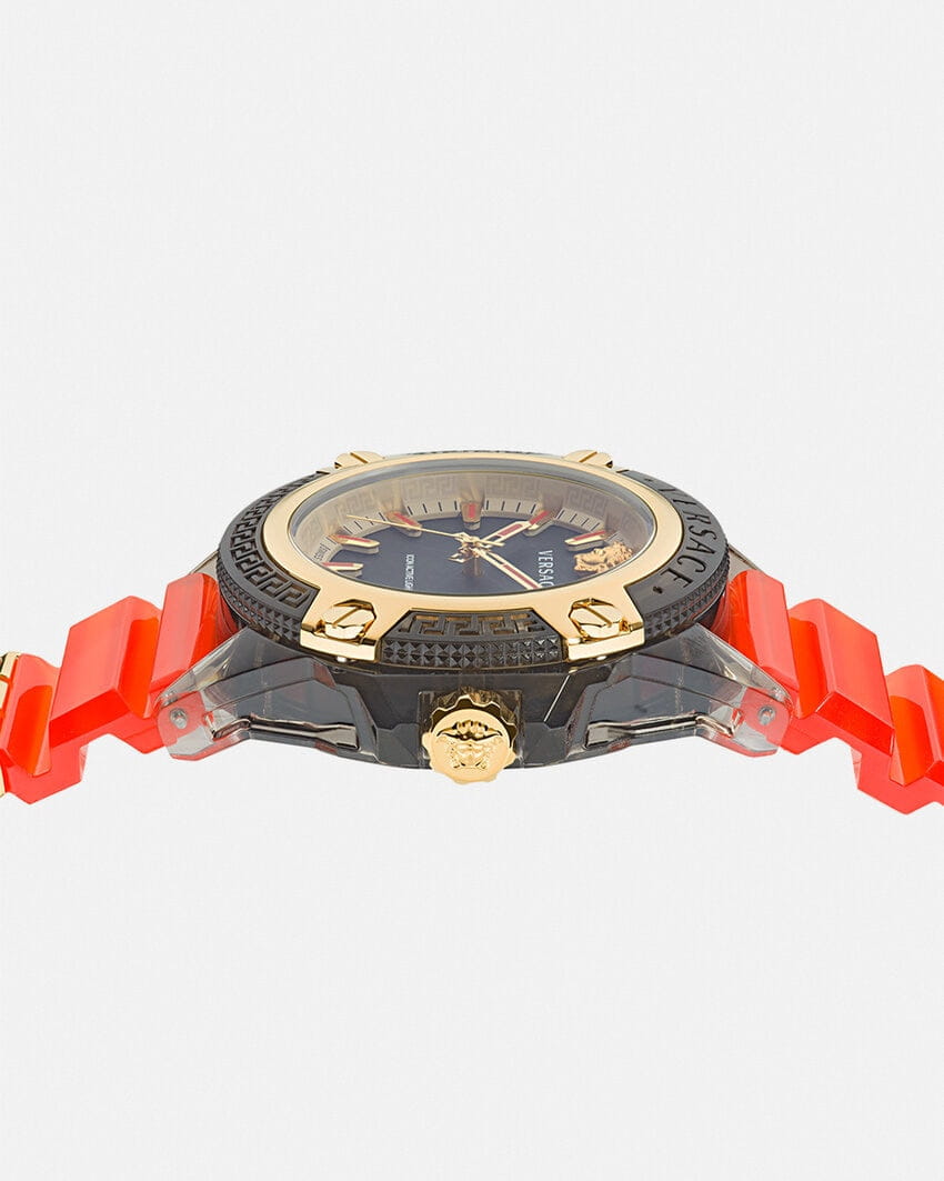 Montre Versace | Montre Homme Versace Icon Active Indiglo - VE6E00223 Or Jaune