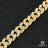 Bracelet à Diamants en Or 10K | Bracelet Homme 10mm Bracelet Cuban Puffy Iced