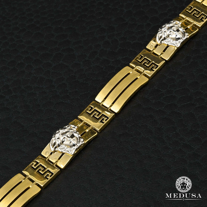 Bracelet en Or 10K | Bracelet Homme 10mm Bracelet Sparta H3 8.5’’ / Or 2 Tons