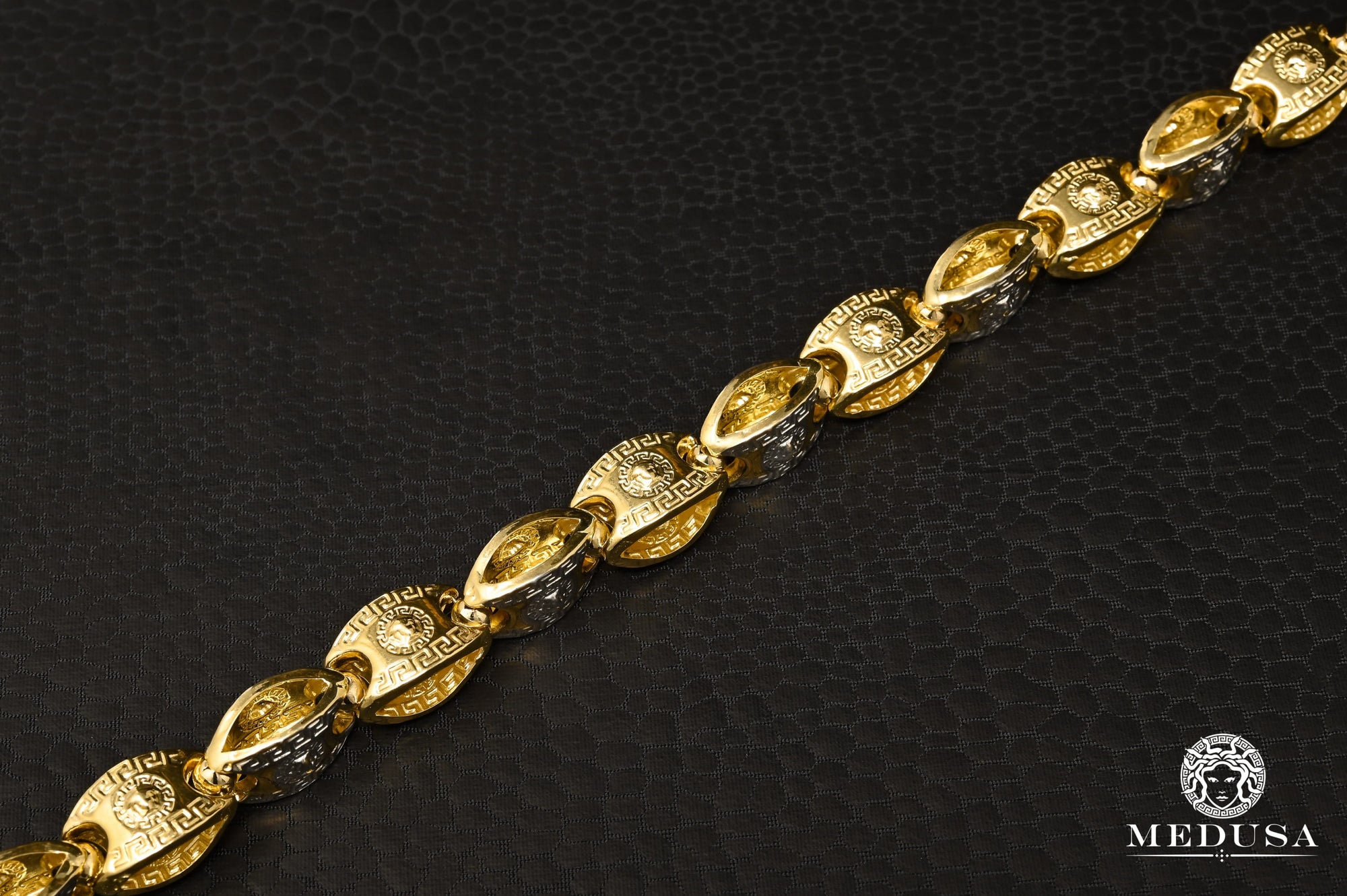 Chaîne en Or 14K | Chaîne 10mm Fancy Bullet Chain