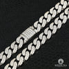 Chaîne à Diamants en Or 14K | Chaîne 11.5mm Cuban Diamant Or Blanc 24’’ / Diamants / Or Blanc