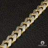 Bracelet en Or 10K | Bracelet Homme 13mm Bracelet Cuban Full Diamond Cut