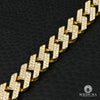 Bracelet à Diamants en Or 10K | Bracelet Homme 13mm Bracelet Cuban Prong Iced Out