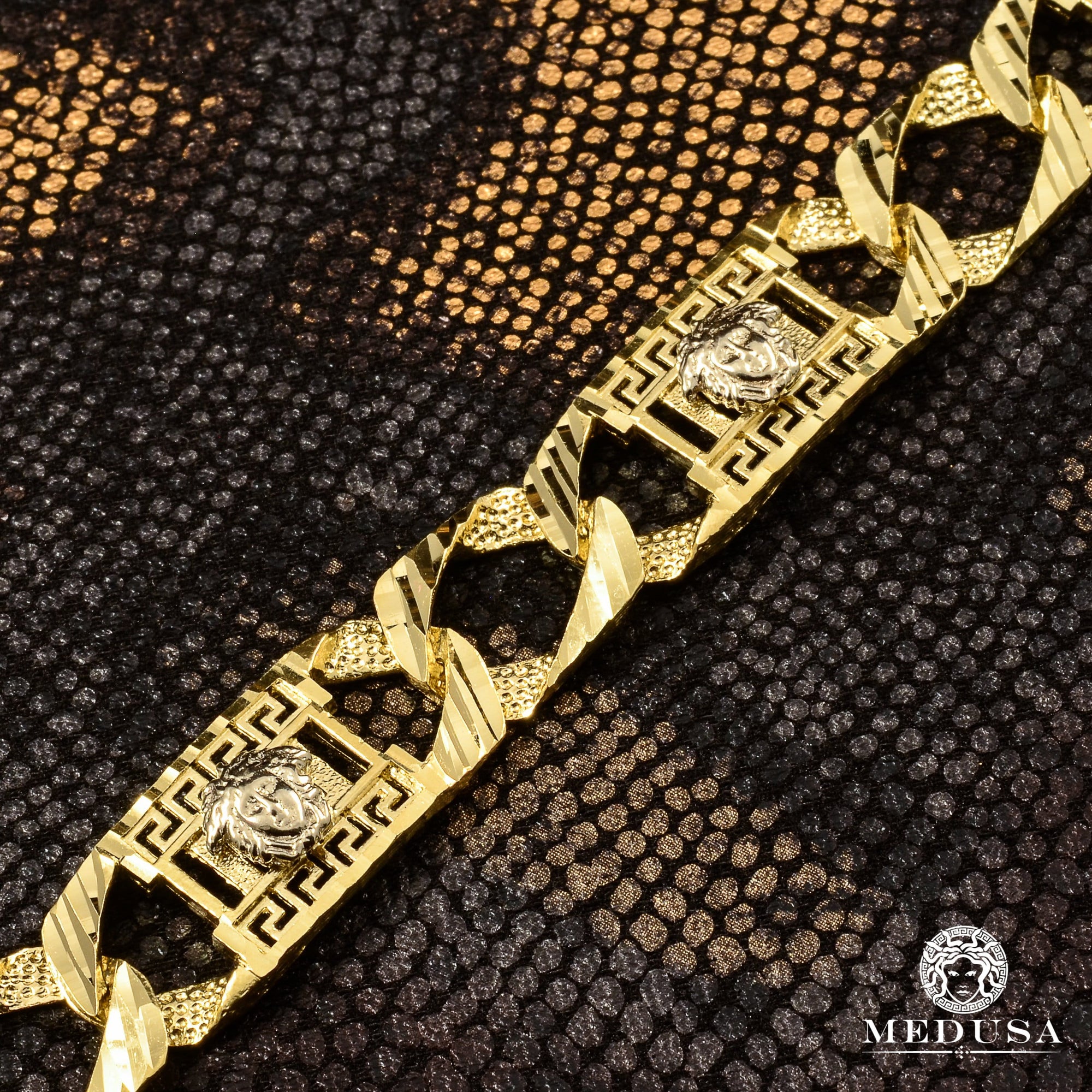 Bracelet en Or 10K | Bracelet Homme 13mm Bracelet Gianni M10