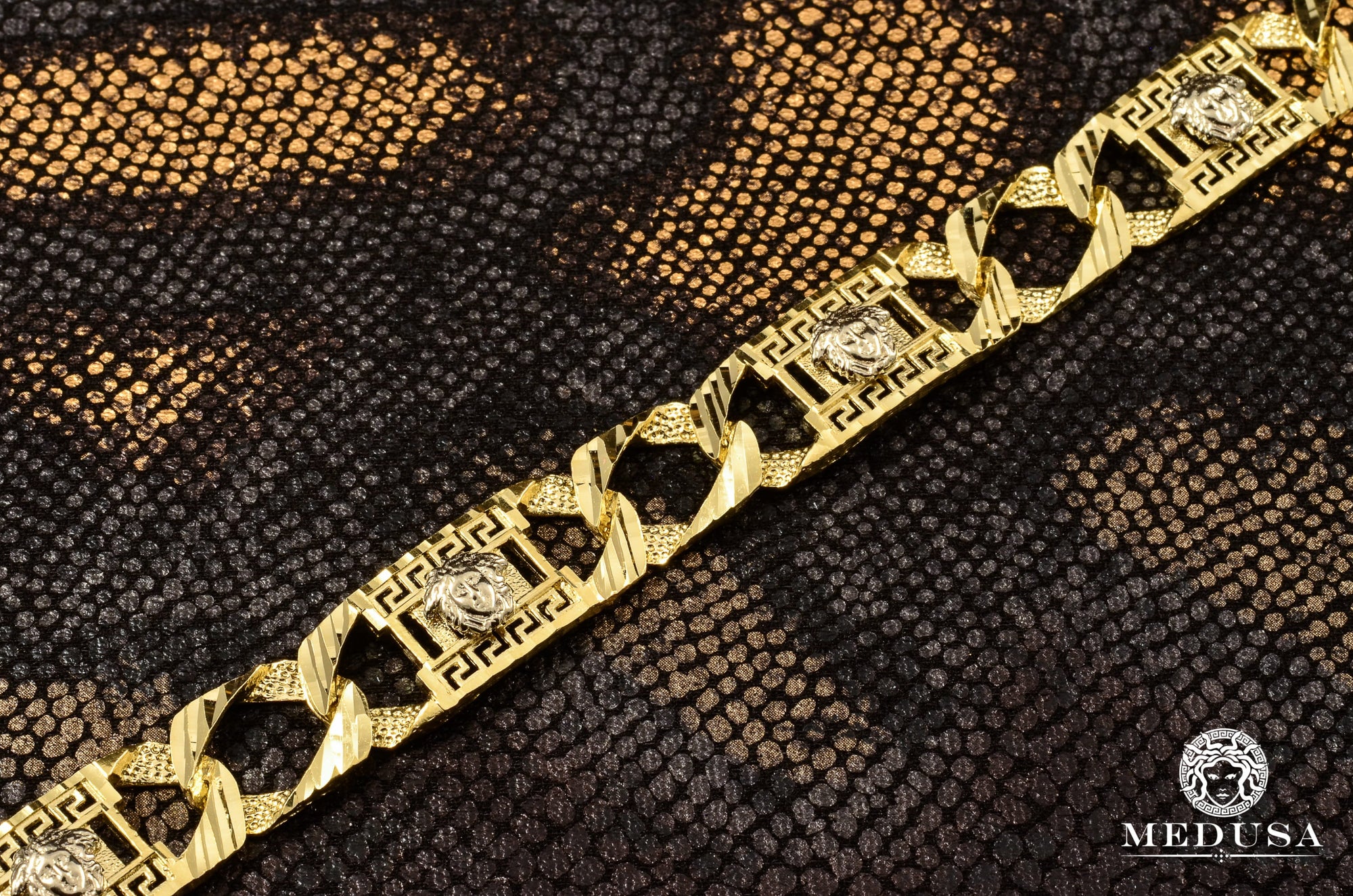 Bracelet en Or 10K | Bracelet Homme 13mm Bracelet Gianni M10