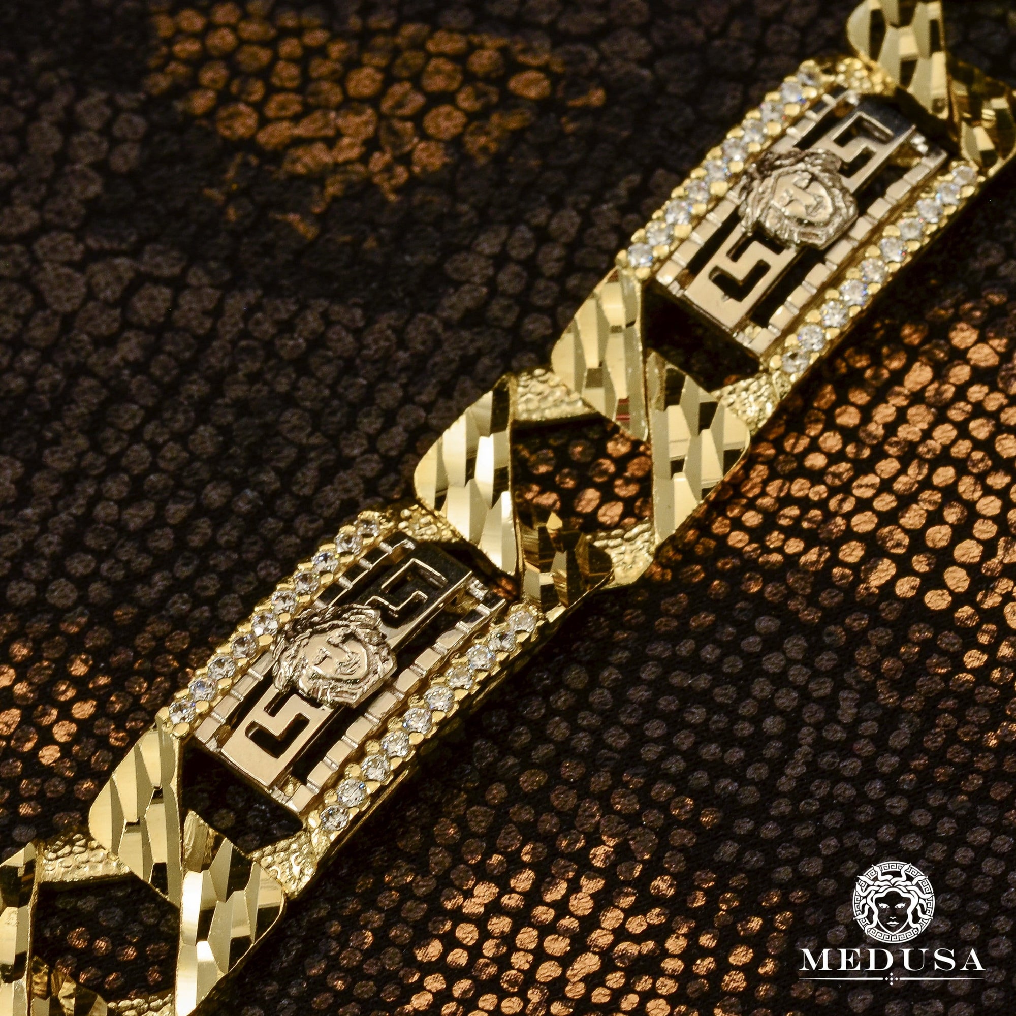 Bracelet en Or 10K | Bracelet Homme 14mm Bracelet Gianni M13