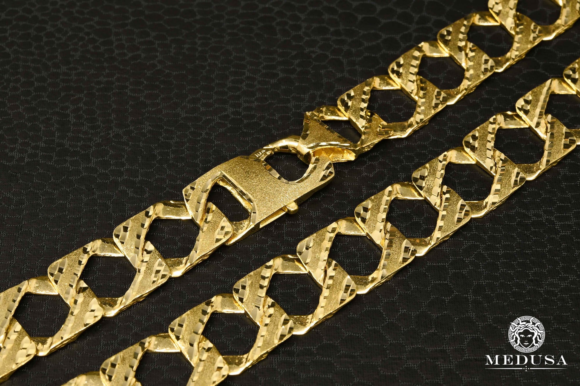 Bracelet en Or 10K | Bracelet Homme 14mm Bracelet Meshy MA3