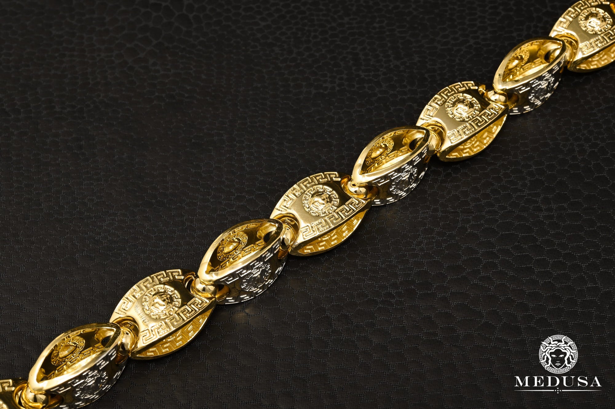 Chaîne en Or 14K | Chaîne 14mm Fancy Bullet Chain