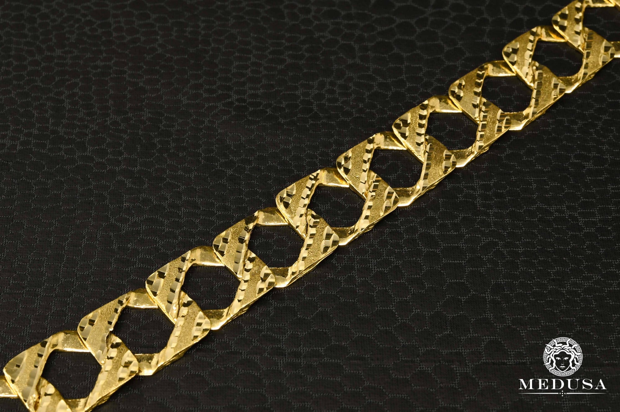 Chaîne en Or 10K | Chaîne Gourmette 14mm Meshy MA3