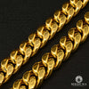 Bracelet en Or 10K | Bracelet Homme 15mm Bracelet Cuban Link