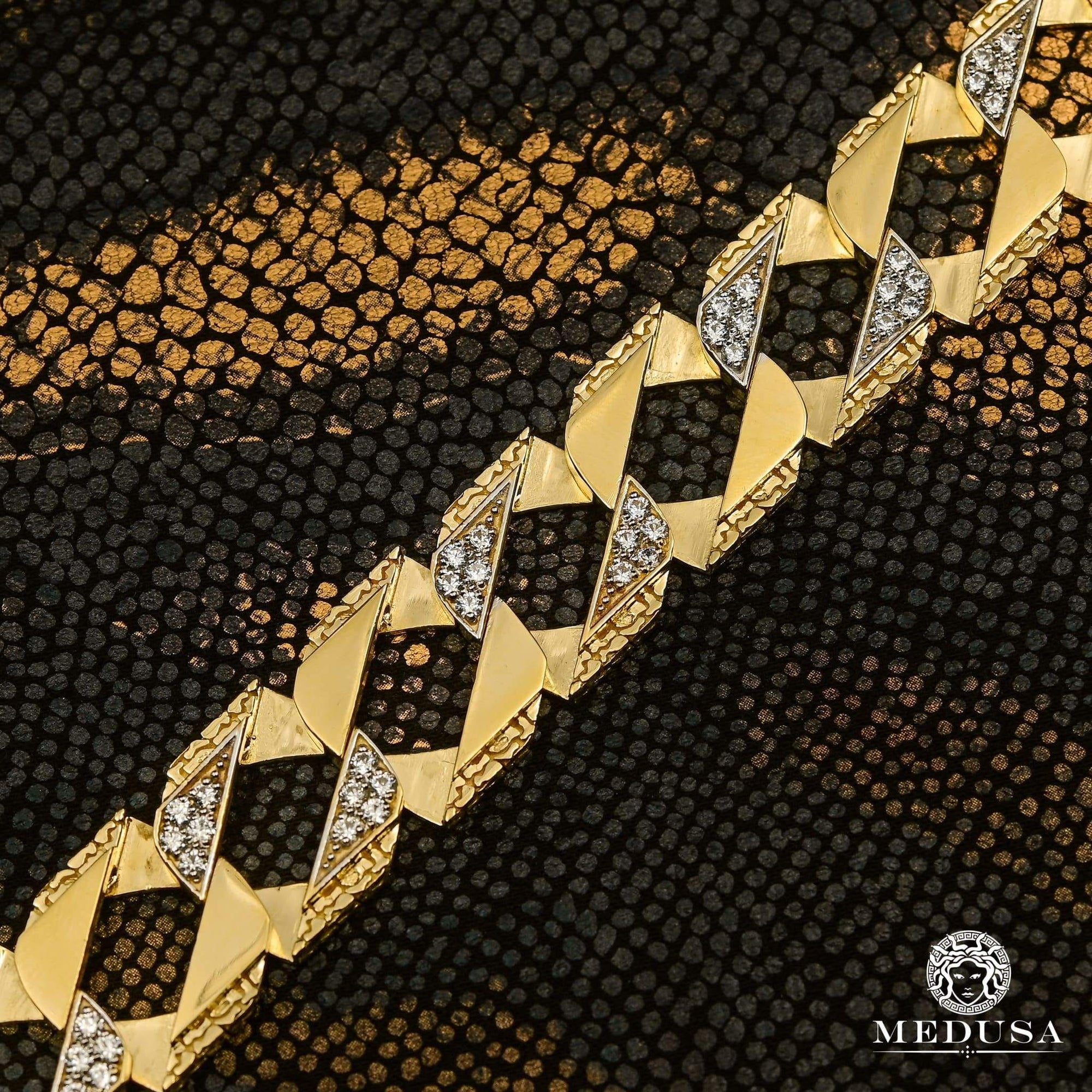 Bracelet en Or 10K | Bracelet Homme 17mm Bracelet Meshy M-JUMBO